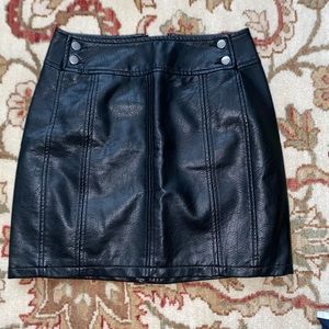 Free People mini skirt faux leather size 2